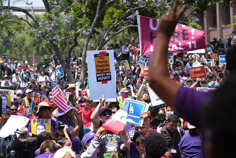 Union Leaders Condemn ICE Raids and Join Protests After Arrest of SEIU California President David Huerta
