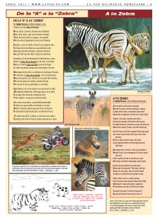 The Zebra Bilingual Poem
